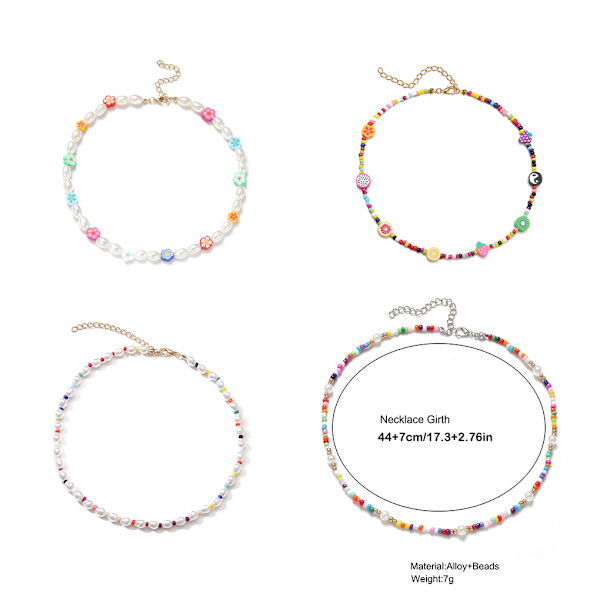 1/2/3/5 Perlekjede Perlekjede Justerbar Kjede Boho Type 3 Type 3 5PCS