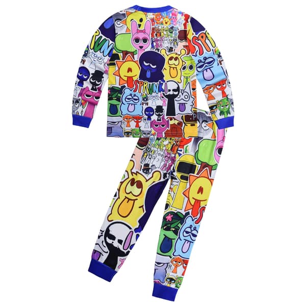 Sprunki Incredibox Rhythm Box Medium og Large Børnetøj Langærmet Sæt[BT] 130