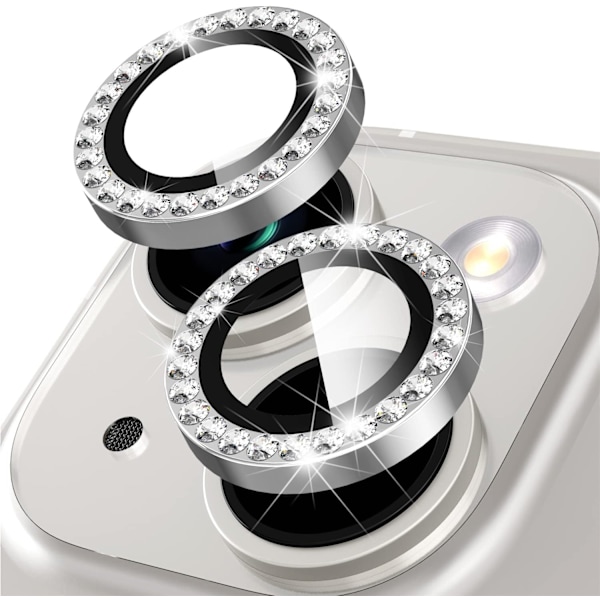 Bakre kameralucka för iPhone 14/14 Plus fotolock (silver