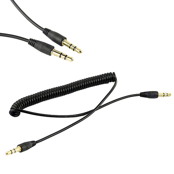 3,5 mm Jack O Spiralformet Han til Han Til M/til M-stik Stereo-forlænger