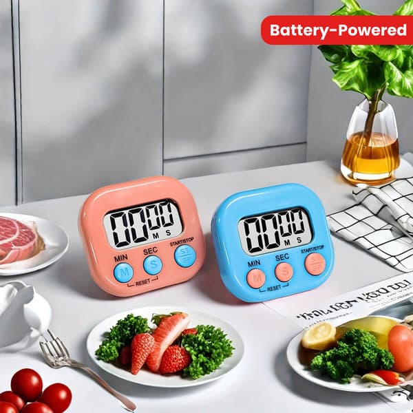 Mini Digital Kökstimer Bärbar Nedräkningsstoppur Tyst Tidshanteringstimer Blue One-size