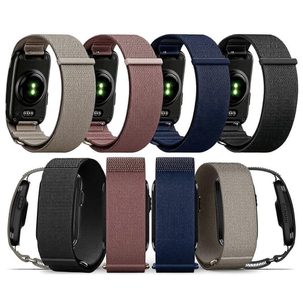 Borrelåsbånd i nylon for Garmin CIRQA Smart Band Bean Paste Pink