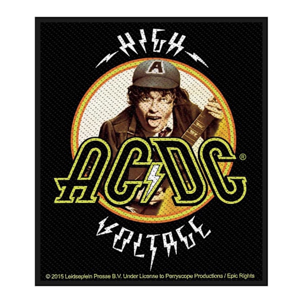 AC/DC High Voltage Angus Standard Patch One Size Sort/Gul/Hvid Black/Yellow/White One Size