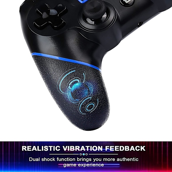 Timoom PS4 Controller Trådløs Bluetooth Spilkonsol med Touchscreen