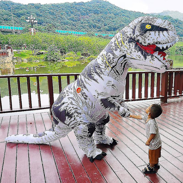 Uppblåsbar dinosauriedräkt, varm, blå, T-Rex, anime, cosplay