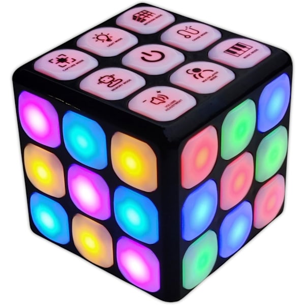 Magic Cube | Blinkende Terning | 7-i-1 Håndholdt Spil til Børn | Hukommelse & Hjernetræning