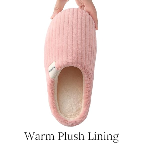 Hjemmesko til kvinder, varme komfortable memory foam hjemmesko med skridsikker gummisål til indendørs og udendørs brug
