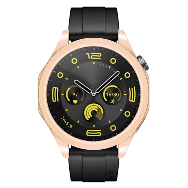 Støtsikker skjermbeskytter for GT4 41/46 mm Bumper Shell Cover anti-ripeskjerm Slitesterkt Rose Gold Rose Gold 46mm