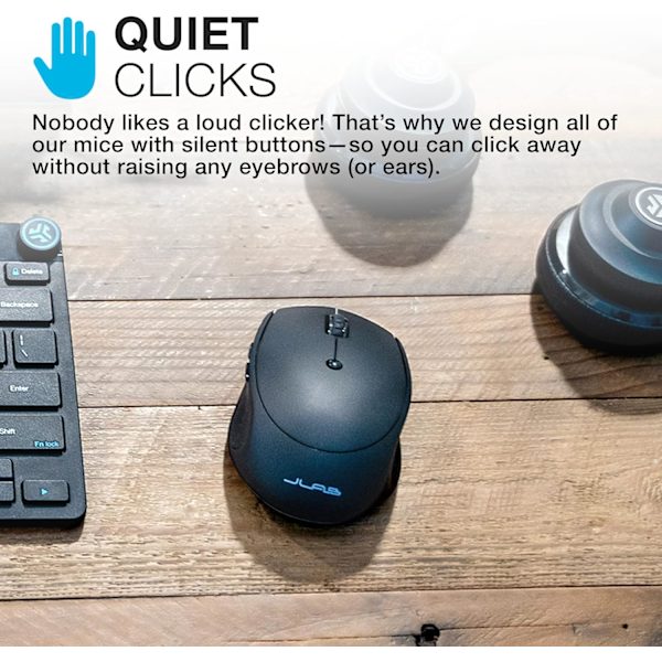 Bluetooth Mus, Genopladelig Trådløs Mus - Tri-Mode (BT 5.0/5.0/2.4Ghz) med USB-Dongle, Ergonomisk, Multi-Enhed Lydløs Mus