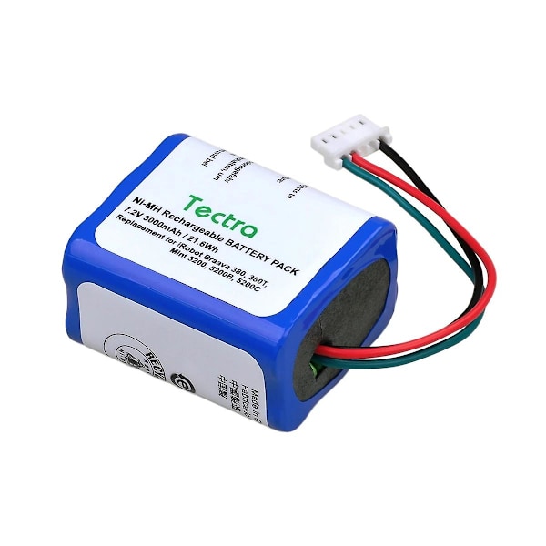 1 st 7,2 V 3000 mAh Nimh-batteri för Irobot Braava 380t 380 390t Mint 5200 5200b 5200c