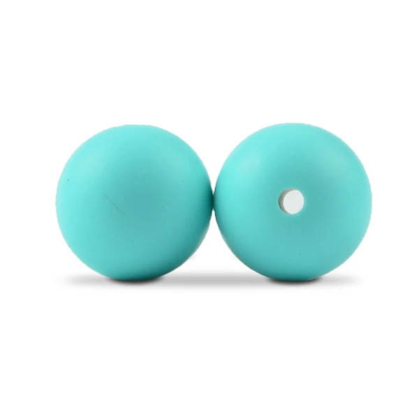 50 stk./parti silikoneperler 9/12/15MM perler til smykkefremstilling armbånd DIY suttekæde halskæde smykketilbehør robin's egg blue