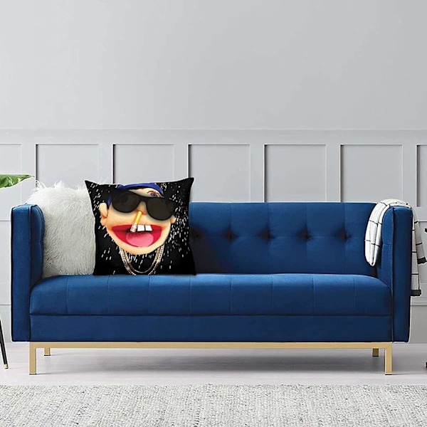 Myk og behagelig 18 x 18 tommers trekk Sml Jeffy mønster Hjemmedekorasjoner Putetrekk Kvadratisk putetrekk for sofa