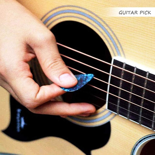 20 st plektrum i celluloid för akustisk gitarr