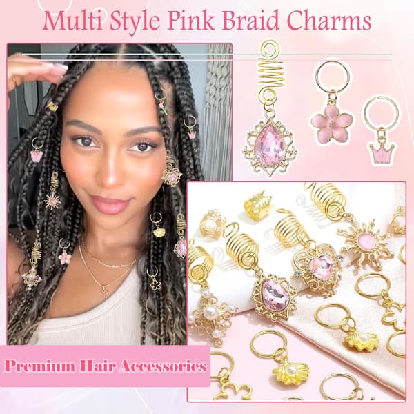 Glitrende Rhinestone Hårklemmer Sæt, Dreadlock Smykker med Blomster Hjerte Sommerfugl Charms til DIY Hårstyling JH-378