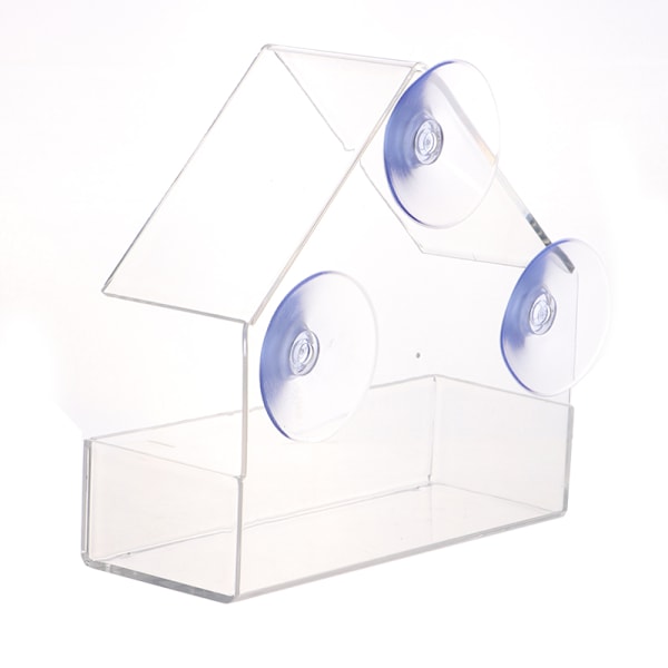 Fuglefoderhus Form Vandafvisende Transparent sugekop Ed