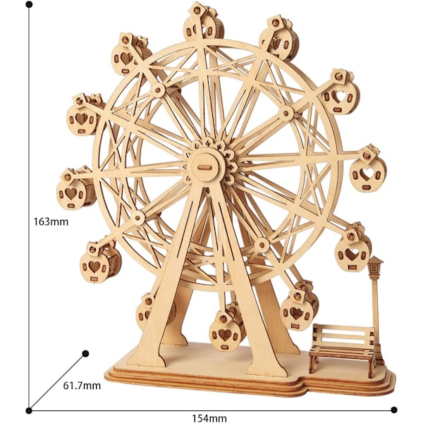 Rakennussarja Ferris Wheel 3D-rakennussarja puusta