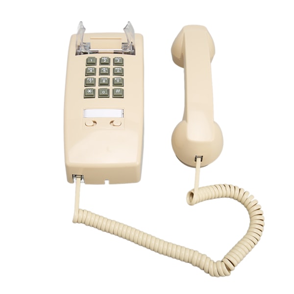 Retro veggtelefon, vanntett, dekorativ kablet telefon med volumkontroll for hjem, bar, bad, beige