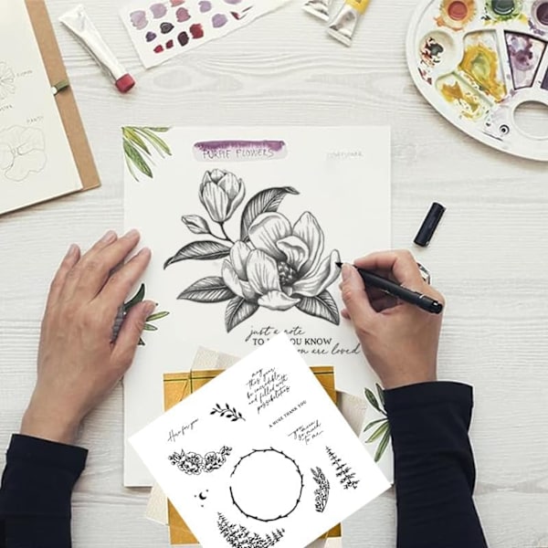 Stempel- og diesæt til kortfremstilling - Perfekt til DIY-scrapbooking, påske, mors dag-håndværk - 2024 nyeste kunstmaterialer P3