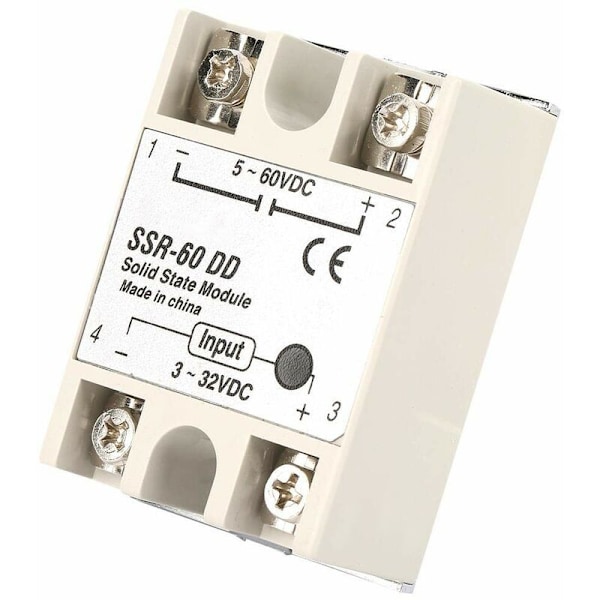 SSR-60DD Solid State Relé 60A Maskinkontroll DC-DC 3-32VDC til 5-110VDC Solid State Reléer