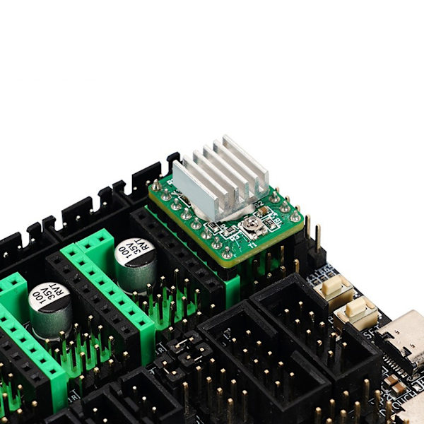 5 st höghastighets stegmotor drivmodul kylfläns för 3D-utskrift A4988 chip fem olika steg upplösning
