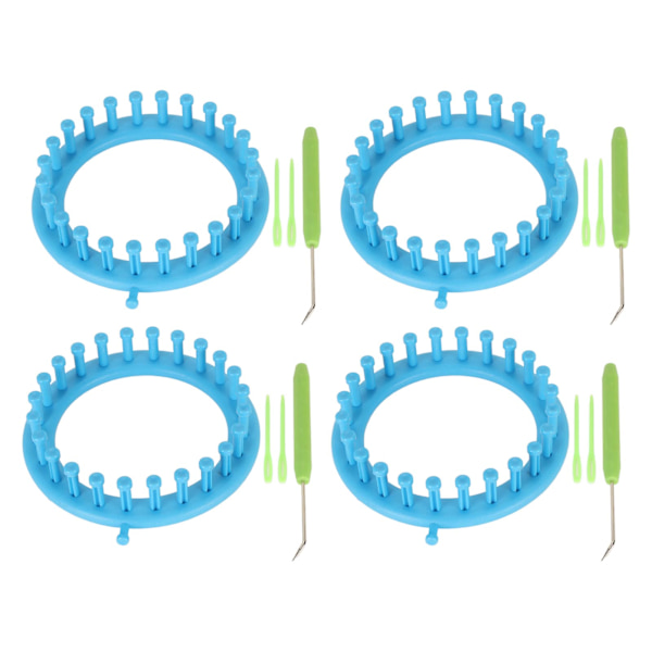 4 st Runda Stickningsbommar Diameter 5,5 tum Stabil Plast Lätt att Använda Stickningsgarnväv för Halsdukar Hattar Strumpor