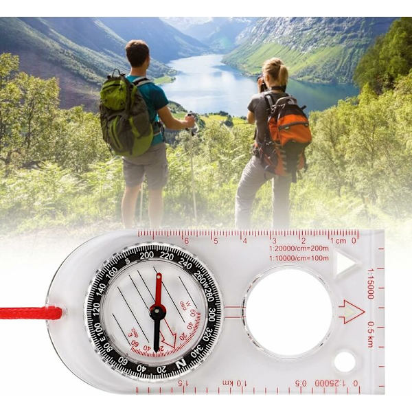 Vandringskompass, militär överlevnadsutrustning, perfekt för karta eller