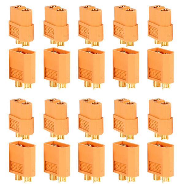 20 kpl 10 paria XT60 urosliittimiä liittimiä RC Orange Orange 20 pcs