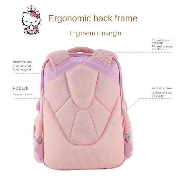 Sanrio HelloKitty Cinnamoroll skoletaske til piger, perfekt til elever i 1.-3. klasse, sød og funktionel KT0184C