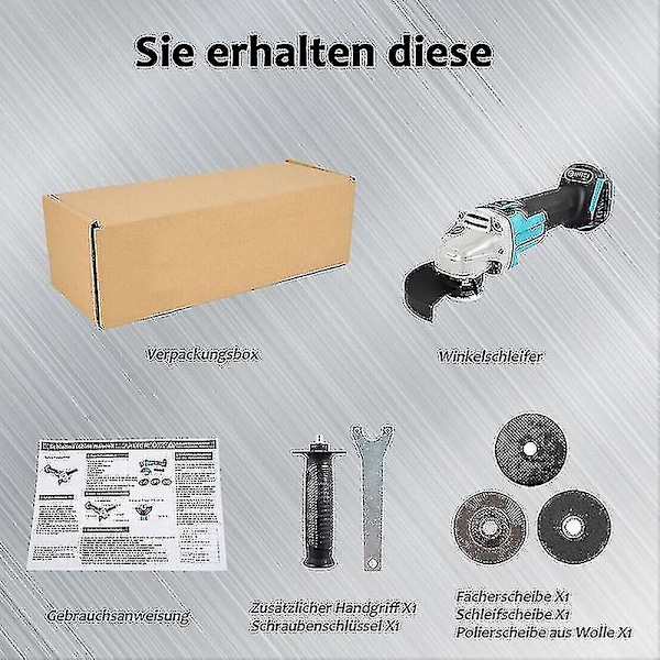 Makita kulmahiomakone 125 mm Flex 18 V kotelohionta