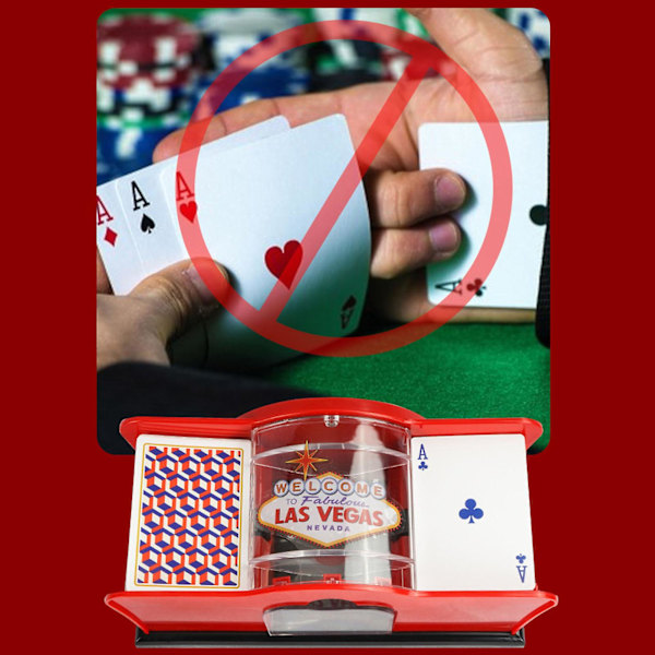 Handvevad pokerkortsblandare, bärbar och lätt kortsblandare för familjesammankomster Ed