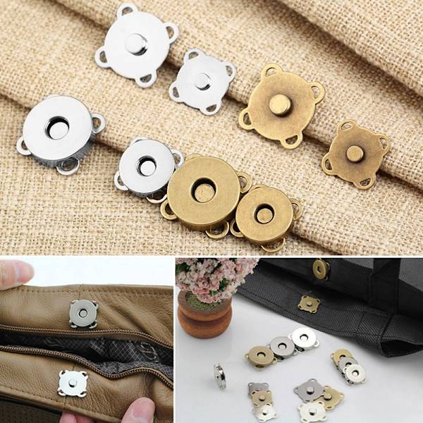 10 sæt magnetiske knapper tasker magnet automatisk adsorption sp Bronze 14mm