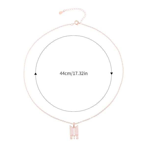 Hallyu Kpop 18k guldpläterat BTS hängsmycke halsband - hög kvalitet silver