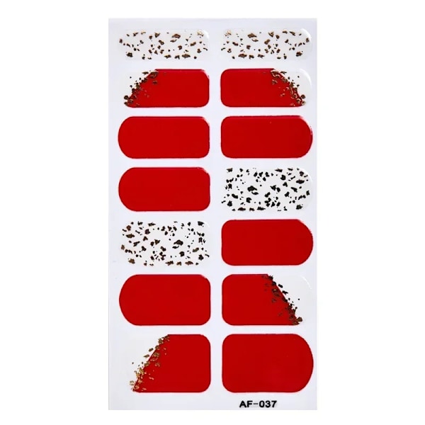 14 Tips Langtidsholdbare Nail Art Dekal Manicure Tryk På Negl Fuld Negle Wraps Polsk Band Negleklistermærker Til Kvinder Pige S AF005