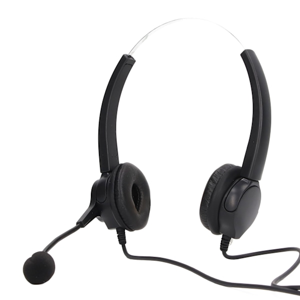 Justerbart kablet støjreducerende kundeservice headset til RJ9 headset interface