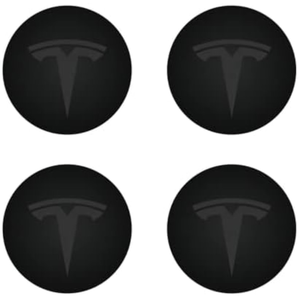 Hjulnavkapsler (4 stk.) til KAVANIC Tesla Model Y Model 3 Modifikationsdæksel (Sort/Mat Sort) Black / Matte Black