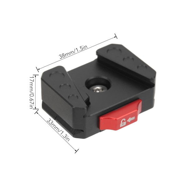 Multifunktionell V-Lock Snabbfrigöringsplatta Kit för DSLR-stativ