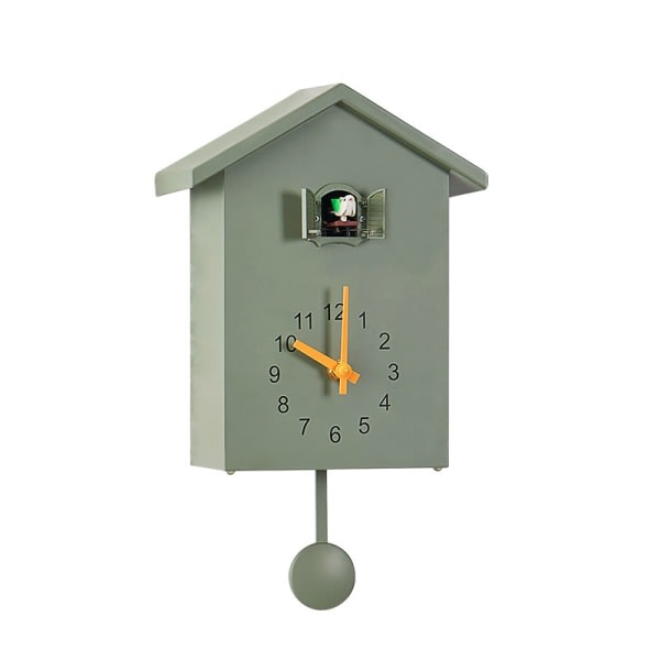 Modern Hanging Cuckoo Clock Bird Pattern Wall Clock for Living