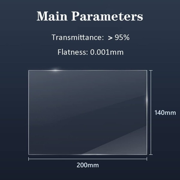 6 stk. 200 x 140 x 0,15 mm FEP-film 3D-printertilbehør bred