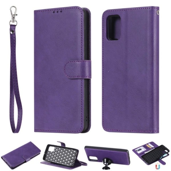 Samsung Galaxy A51 - 2-i-1 Magnetiskt Omslag / Plånboksfodral - Lila Lila Lila