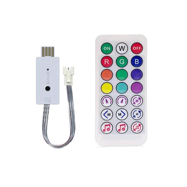 DC5V SP620E USB Bluetooth Musik Pixel Controller RF Fjärrkontroll för WS2812 RGB Ljusband