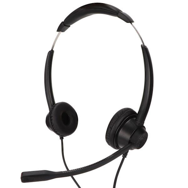 Typ C Telefon Headset Brusreducerande Binaural Callcenter Headset med Mikrofon för Kundtjänstkontor