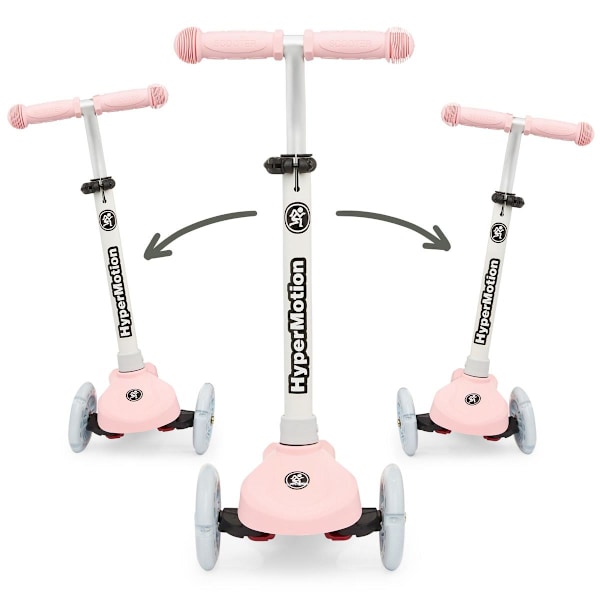 TRINGO trehjulet balansesykkel, 3-8 år - rosa + lysende LED-hjul[qb] Rose