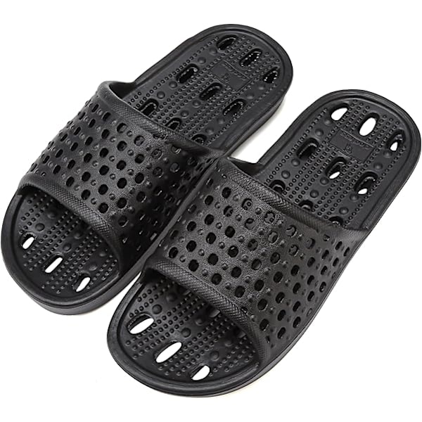 Duschtofflor Slides för Män och Kvinnor Hål Badtofflor Badrumssandal Pool Gym Studenthem Halkfria