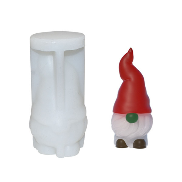 Julelysestøbning af form til lys med faceløse nisser - Form til aromaterapilys med faceløse nisser 0.11 Style 1