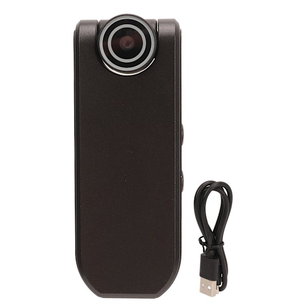 4K Kroppskamera Nattvision WiFi Kompakt Typ C 1800mAh Batteri Roterbar Lins Bärbar Fickvideokamera för Polis