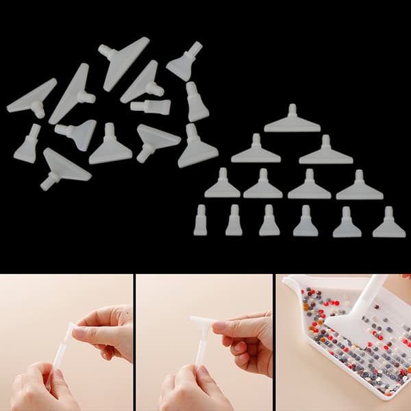 13 stk. udskiftningspenhoveder til 5D diamantmaling korssting