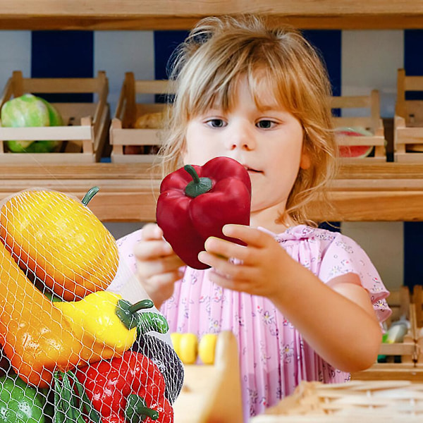 Luonnonmukainen keinotekoinen hedelmäsetti - 12 sekoitettua hedelmää realistisiin valokuvarekvisiittaan ja kodin sisustukseen vegetable