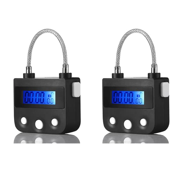 2x Tidslås Elektronisk Timer Lås Husholdnings Midlertidig Lås Tidslås Elektronisk Lås Nedtælling