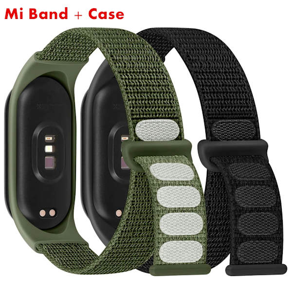 Nylon Mi band 4 5 6 armband ersättning mjuk justerbar handledsband Pulsera correa för Xiaomi Mi band 3 4 5 6 7 armband röd regnbåge 2 Red rainbow 2 Mi Band 3 4 5 6 7