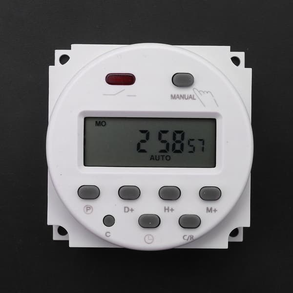 Ny LCD digital kontroll strømforsyning programmerbar timer dc 12V 16A tidsrelébryter